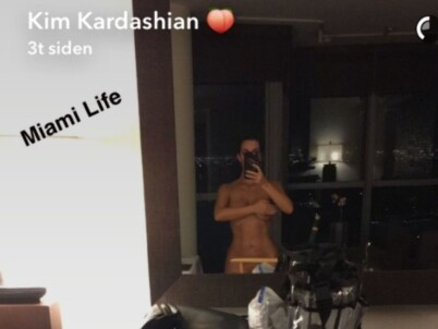 VÅGALT BILDE: Kim Kardashian delte dette nakenbilde med sine mange følgere på Snapchat. Foto: Snapchat VÅGALT BILDE: Kim Kardashian delte dette nakenbilde med sine mange følgere på Snapchat. Foto: Snapchat